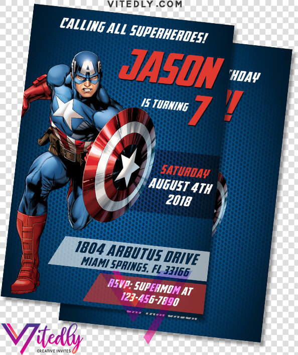 Editable Avengers Birthday Invitation  HD Png DownloadTransparent PNG