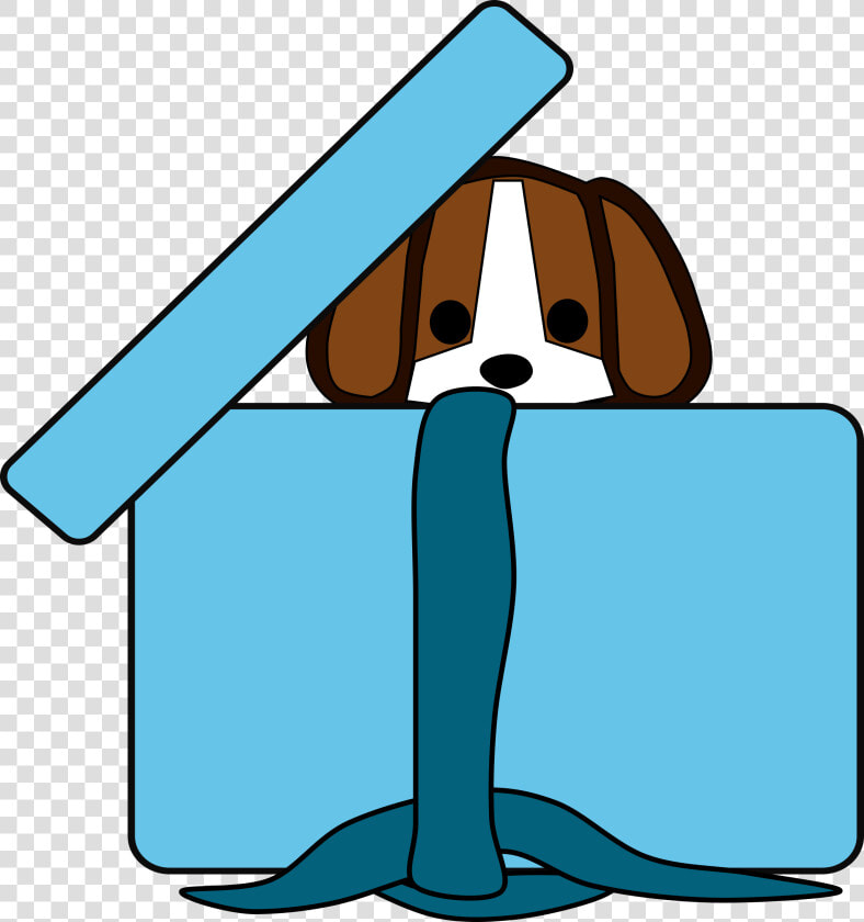 Download Puppy In A Box Clipart Beagle Puppy Clip Art   Dog Under The Box  HD Png DownloadTransparent PNG