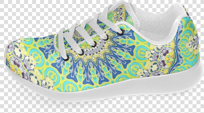 Power Mandala Blue Green Yellow Men’s Running Shoes   Water Shoe  HD Png DownloadTransparent PNG