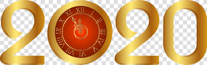 2020 Clock Gold Transparent Png Clip Art   2020 New Year Png  Png DownloadTransparent PNG
