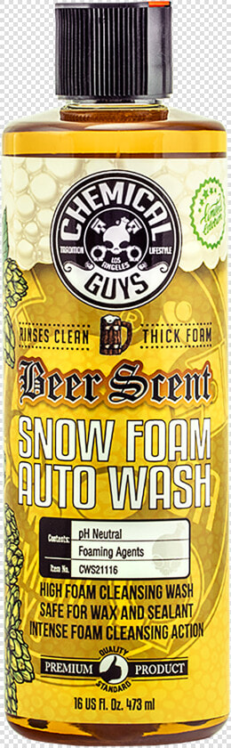 Beer Scent Snow Foam Extreme Foam Cleansing Wash Limited   Chemical Guys Shampoo  HD Png DownloadTransparent PNG