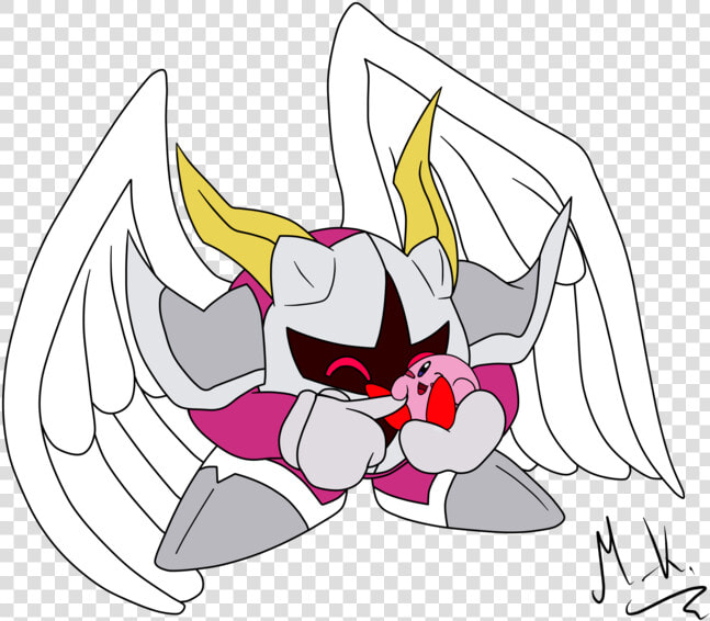 Meta Knight Kirby Right Back At Ya   Daddy Meta Knight Baby Kirby  HD Png DownloadTransparent PNG