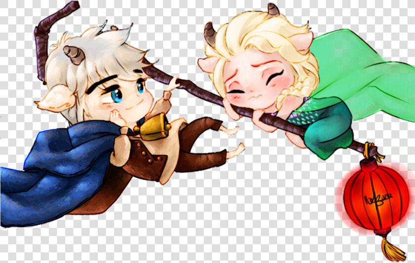 Cute Frozen Love  Elsa Frozen  Jack Frost And Elsa    Jack Frost With Elsa In Love Fanart  HD Png DownloadTransparent PNG