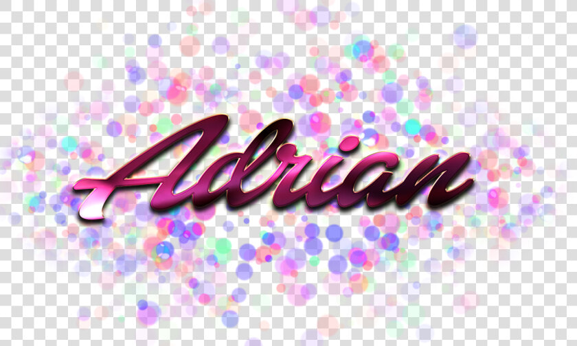 Adrian Name Logo Bokeh Png  Transparent PngTransparent PNG