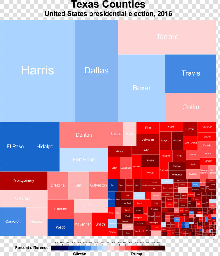 Texas Election Map 2016  HD Png DownloadTransparent PNG