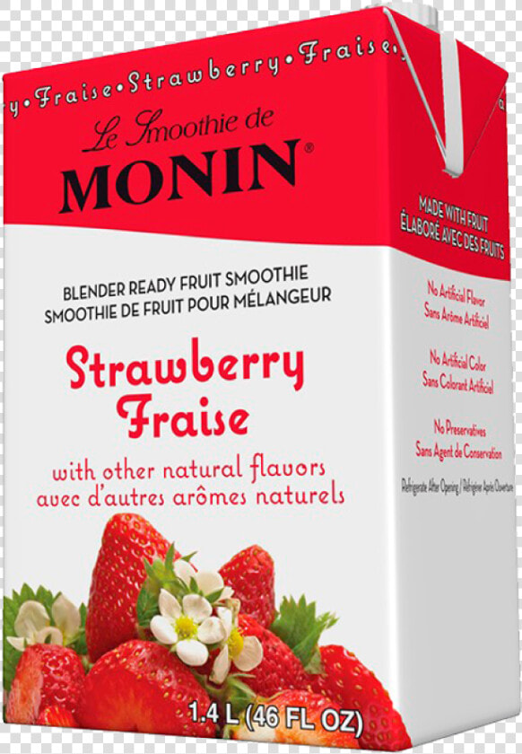 Monin Strawberry Real Fruit Smoothie Mix 46oz   Png   Strawberry  Transparent PngTransparent PNG