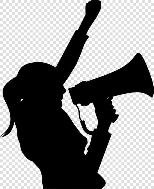 Protesting  Megaphone  Hand  Woman  Yelling  Silhouette   Icone Megafone Png  Transparent PngTransparent PNG