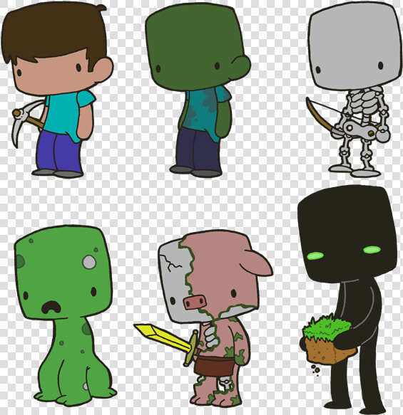 Night And Nether Booster Pack This Pack Includes Steve    Zombie Cute Drawing Minecraft  HD Png DownloadTransparent PNG