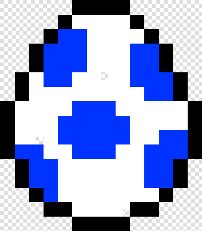 Blue Yoshi Egg   Pixel Art Mario  HD Png DownloadTransparent PNG