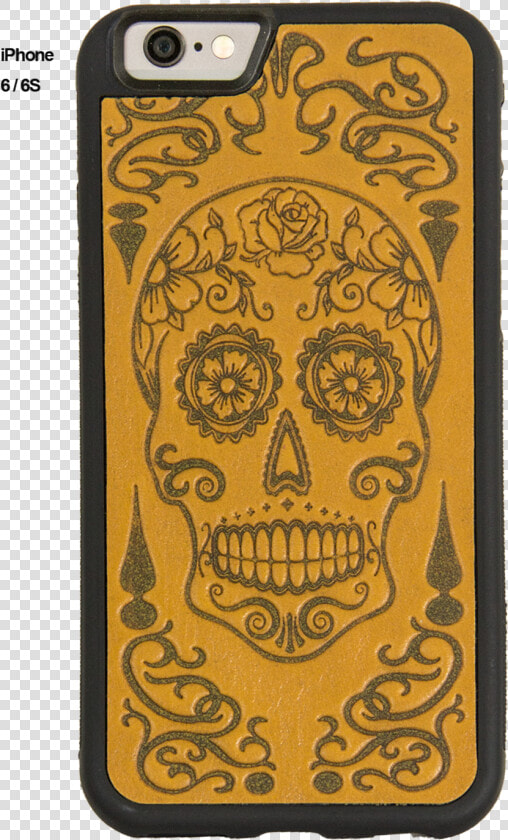 Leather Iphone Case  Sugar Skull  2 Colors   Mobile Phone Case  HD Png DownloadTransparent PNG