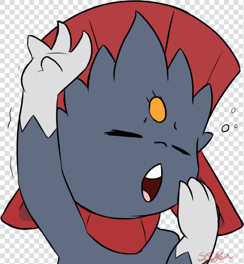 Yawning Weavile  HD Png DownloadTransparent PNG