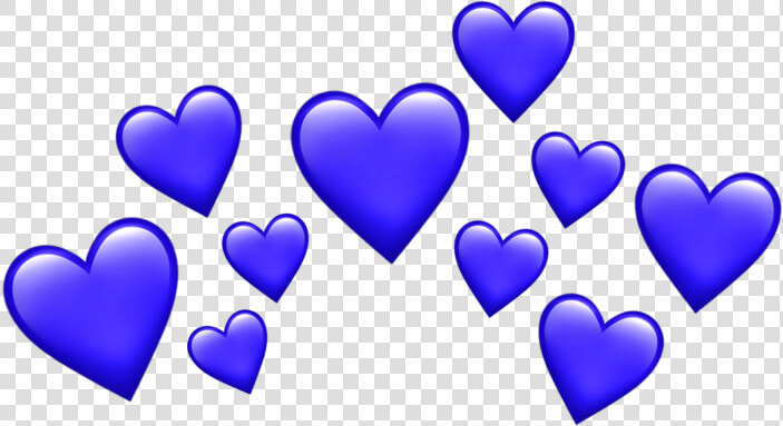 Blue Lila Emoji Heart Hearts Purple Darkblue Tumblr   Dark Blue Hearts Png  Transparent PngTransparent PNG