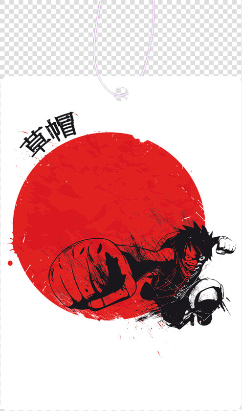 Red Sun Luffy Air Freshener  HD Png DownloadTransparent PNG