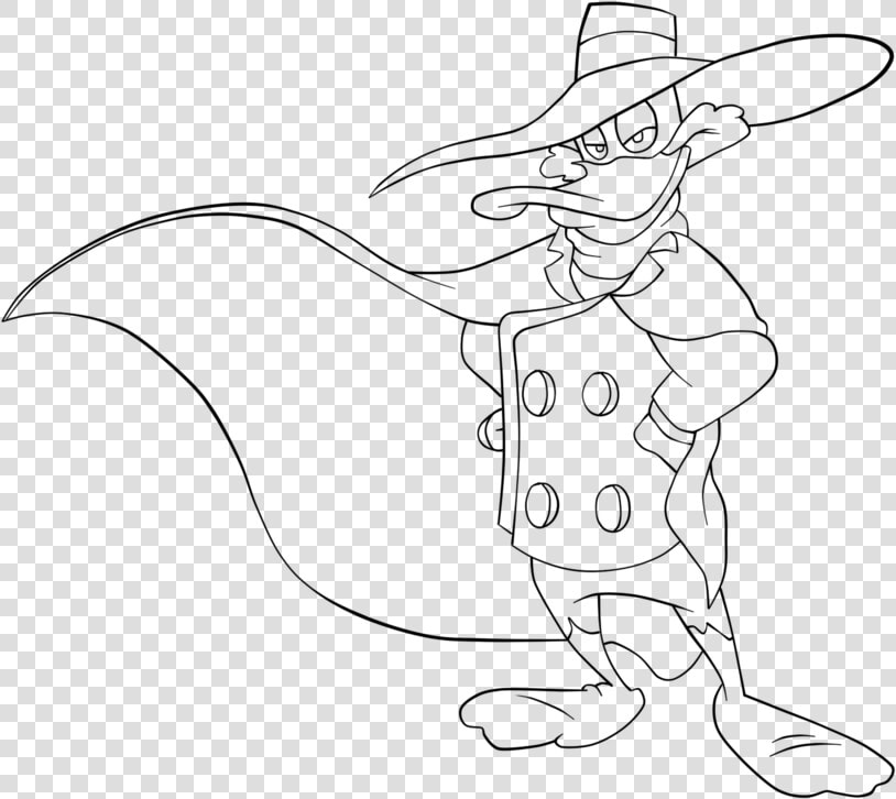 Darkwing Duck By Milopanic   Line Art  HD Png DownloadTransparent PNG