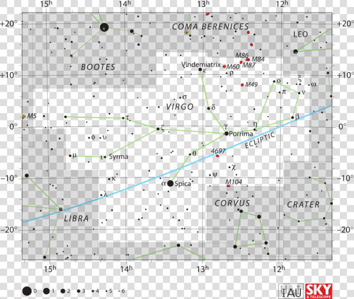 Virgo Constellation Star Chart  HD Png DownloadTransparent PNG