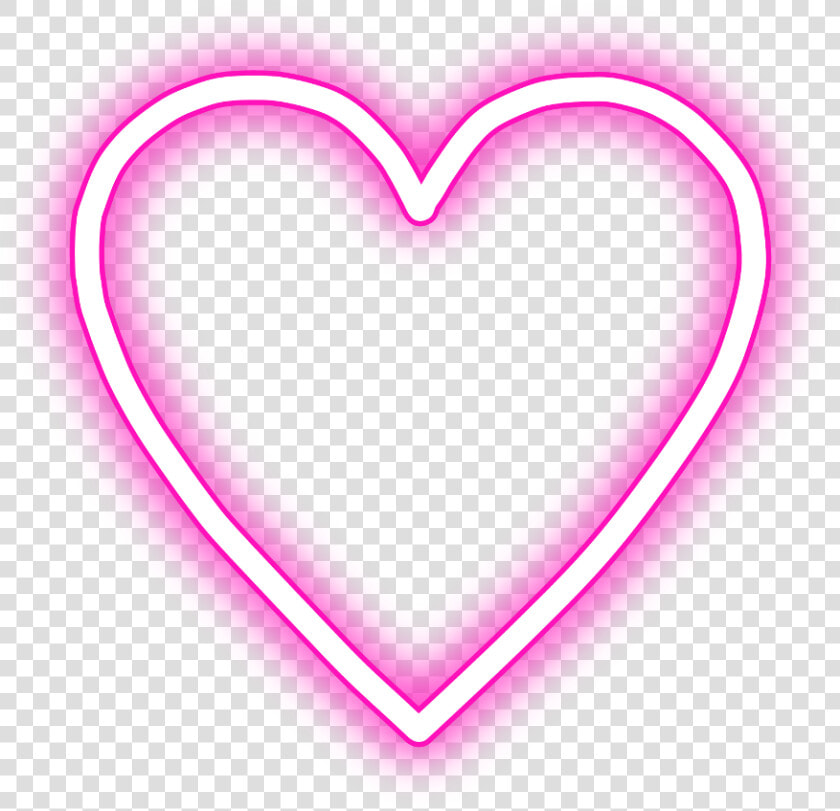  neon  heart  love  freetoedit  pink  귀여운  可愛い  mimi   Heart  HD Png DownloadTransparent PNG