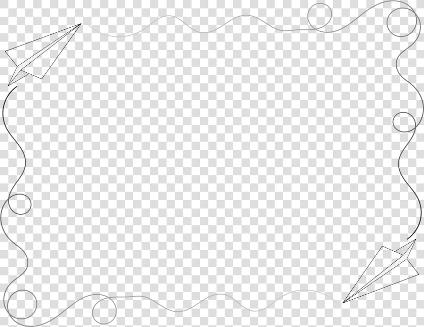 Paper Airplane Border Clip Arts   Paper Airplane Page Border  HD Png DownloadTransparent PNG