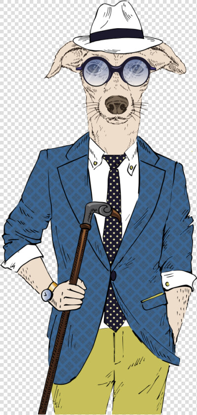 Gentleman Dog Illustration Hipster Suit Puppy Clipart   Corte Masculino Png  Transparent PngTransparent PNG