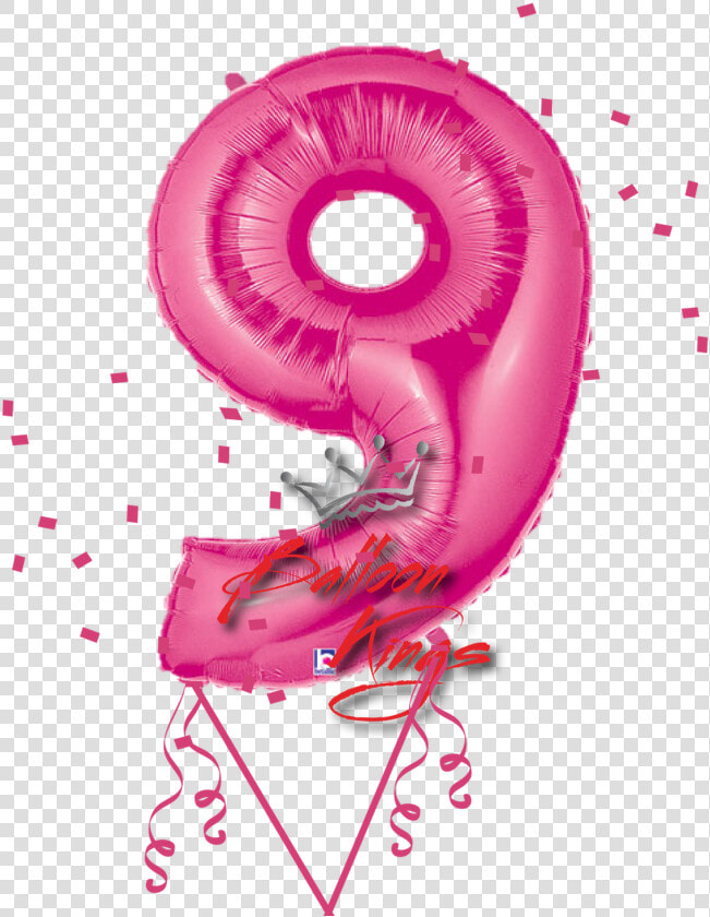 Pink Number   Number 9 Balloon Png  Transparent PngTransparent PNG