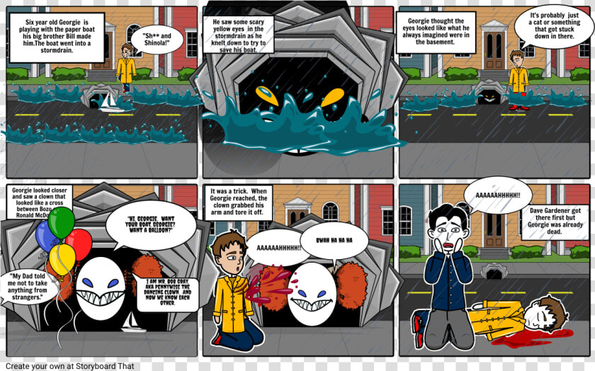 Georgie And Pennywise Comic  HD Png DownloadTransparent PNG