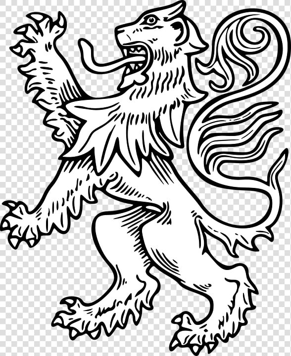 Lion  White  Rampant  Antique  Graphic  Roaring  HD Png DownloadTransparent PNG