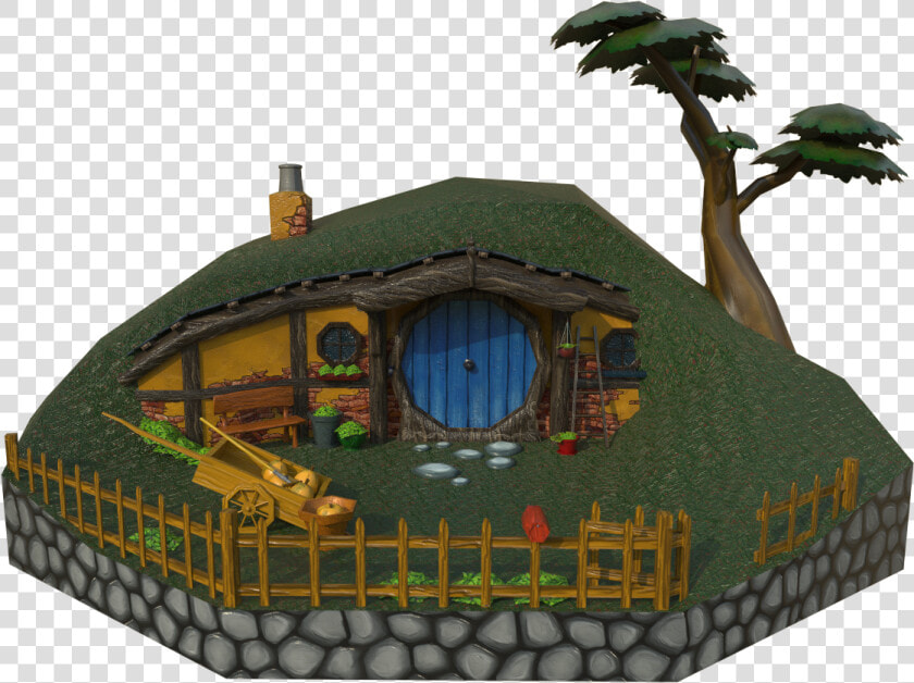 Hobbit Hole Png   Low Poly Hobbit House  Transparent PngTransparent PNG