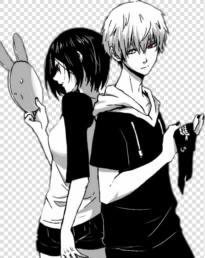  kaneki  tokyoghoul  kanekiken  blackred  anime  touka   Kirishima Touka And Kaneki Ken  HD Png DownloadTransparent PNG