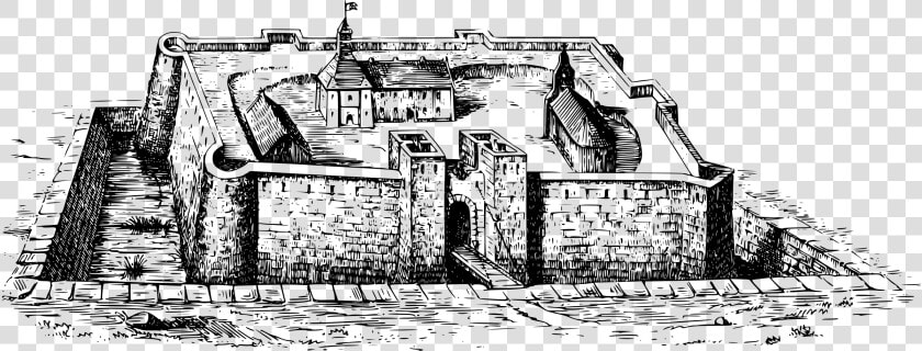 This Free Icons Png Design Of Castle   Fort Clipart Black And White  Transparent PngTransparent PNG