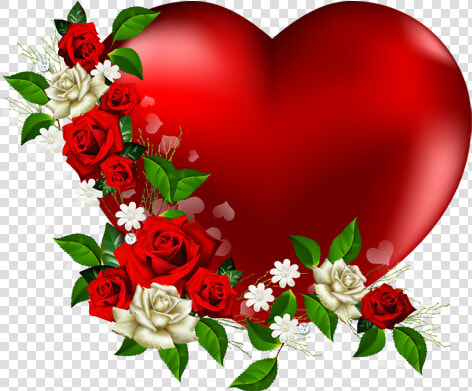 Heart Png With Flowers Love Heart Image Clipart Clipart   Transparent Background Rose Border  Png DownloadTransparent PNG