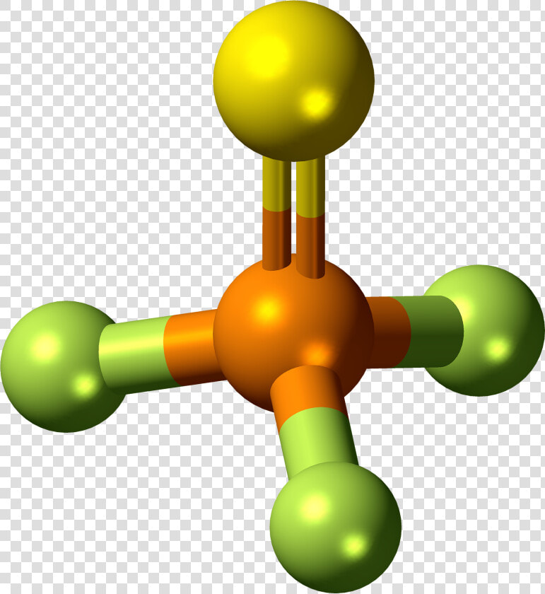 Thiophosphoryl Fluoride Molecule Ball   Does Fluoride Molecule Look Like  HD Png DownloadTransparent PNG