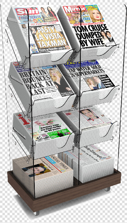 Bartuf Twin Tower Newspaper Display title Bartuf Twin   Shelf  HD Png DownloadTransparent PNG