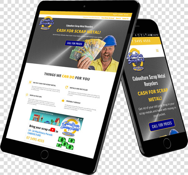 Caboolture Scrap Metal Tablet View   Online Advertising  HD Png DownloadTransparent PNG