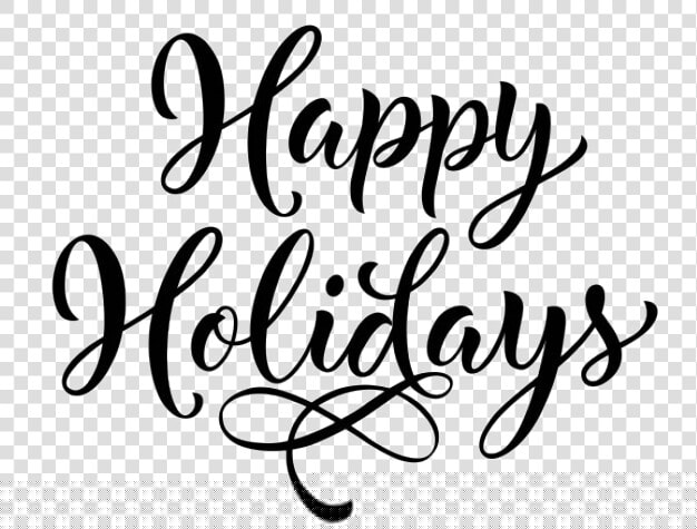 Holidays Png Transparent Images   Happy Holidays Clipart Black And White  Png DownloadTransparent PNG