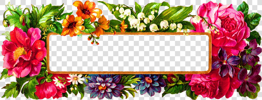 Flower Photo Frame Design Png   Rectangle Floral Frame Png  Transparent PngTransparent PNG