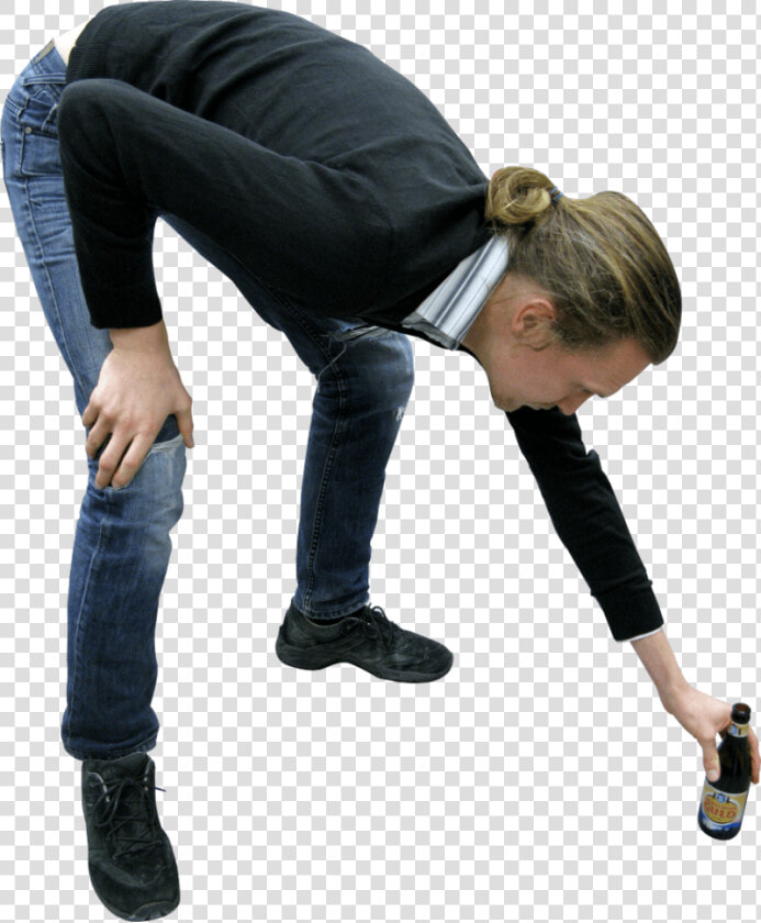 Beerbottle   Man Bending Over Png  Transparent PngTransparent PNG