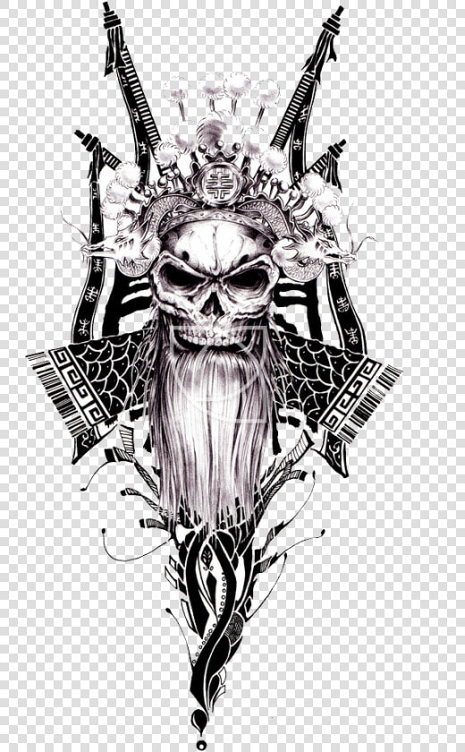 Spotify Chinese Skull Tattoo Opera Peking Characters   Chinese Opera Characters Tattoos  HD Png DownloadTransparent PNG