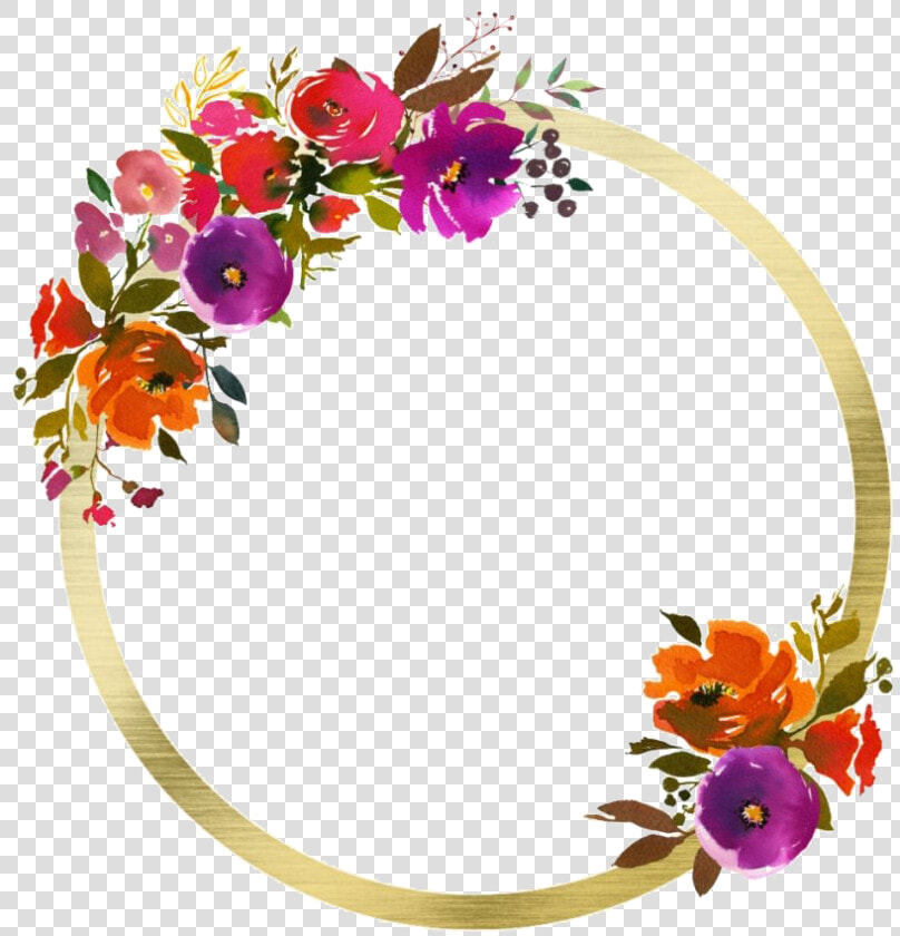 Watercolor Floral Flower Frame Transparent Background   Flowers Photo Frame Png  Png DownloadTransparent PNG