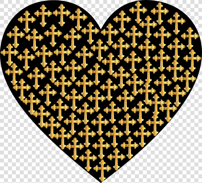 Love Heart Crosses Gold Clip Arts   Летний Сарафан В Горошек  HD Png DownloadTransparent PNG