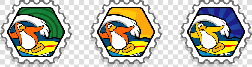 Club Penguin Catchin Waves Hard Stamps  HD Png DownloadTransparent PNG