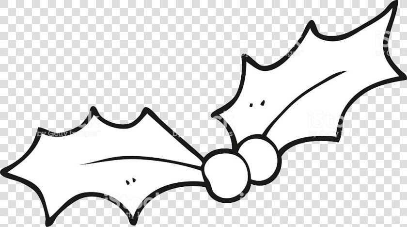Holly Leaf Black And White Transparent Png   Holly Black And White  Png DownloadTransparent PNG