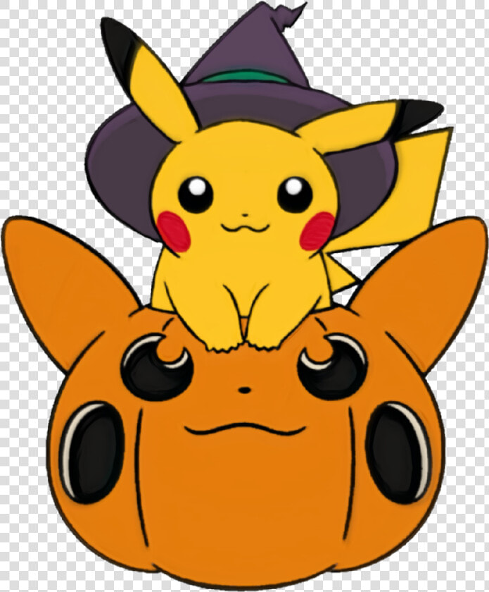 Halloween Cute Pumkin Hat Pokemon Pikachu Witch Wizard   Halloween Pikachu  HD Png DownloadTransparent PNG
