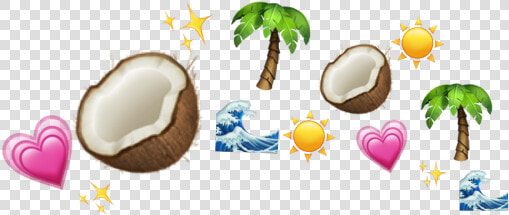  freetoedit  crown  emoji  ring  halo  beach  coconut   Bonbon  HD Png DownloadTransparent PNG