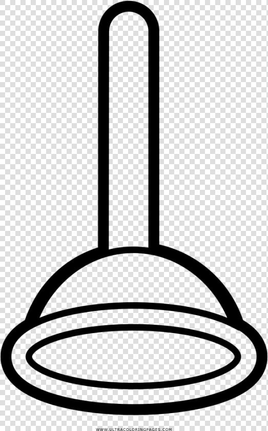 Plunger Coloring Page   Line Art  HD Png DownloadTransparent PNG