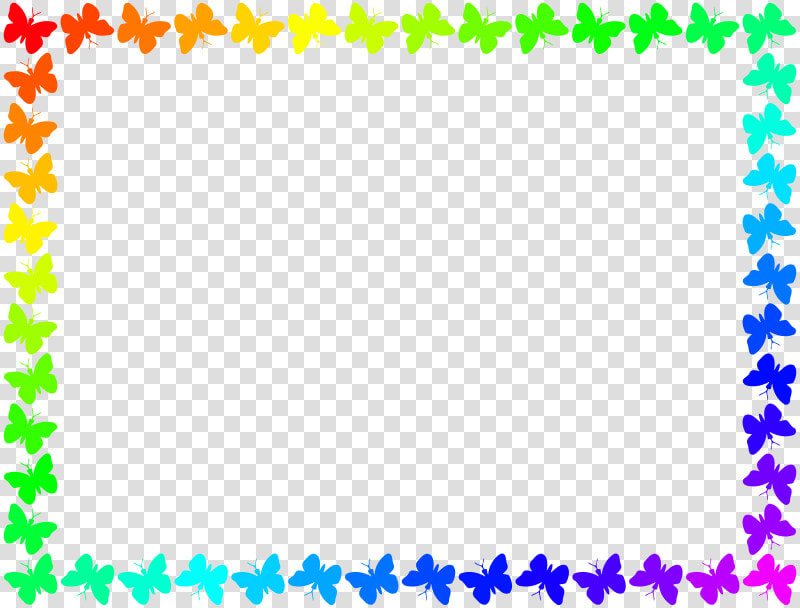 Butterfly Frame   Butterfly Border Design Black And White  HD Png DownloadTransparent PNG