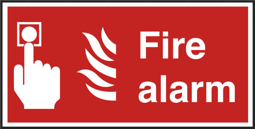 Fire Alarm With Symbol Notice Title Fire Alarm With   Fire Safety Red Signs  HD Png DownloadTransparent PNG
