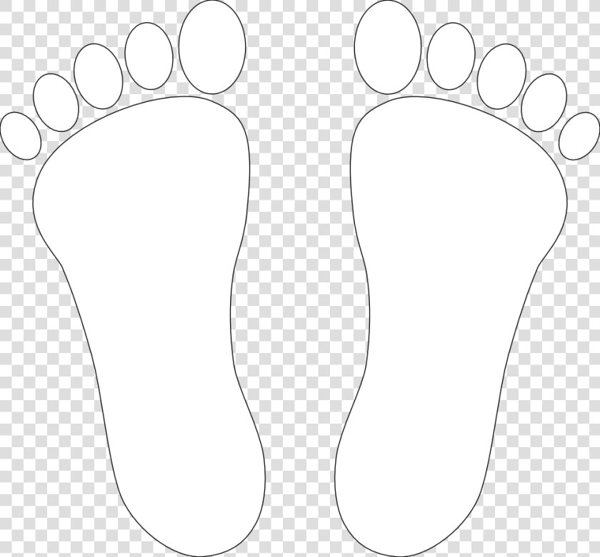 Net » Clip Art » Foot Print Two Black White Line Art   Foot Black And White Png  Transparent PngTransparent PNG