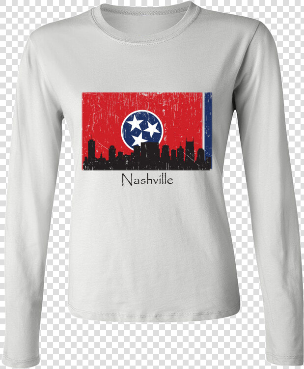 Nashville Skyline Women S Long Sleeve T shirt   Long sleeved T shirt  HD Png DownloadTransparent PNG