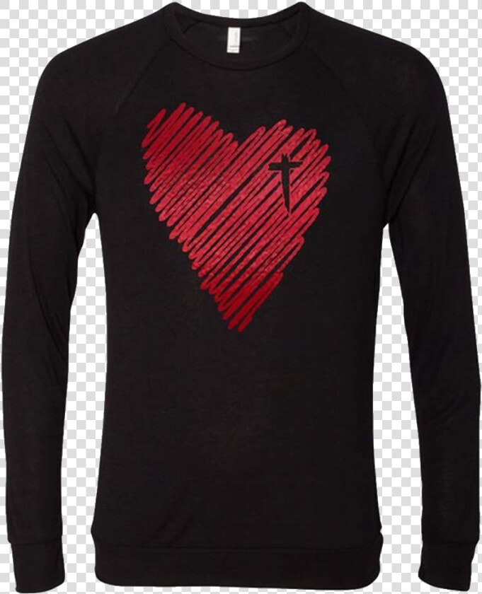 Scribble Heart Long Sleeve Tee   Long sleeved T shirt  HD Png DownloadTransparent PNG