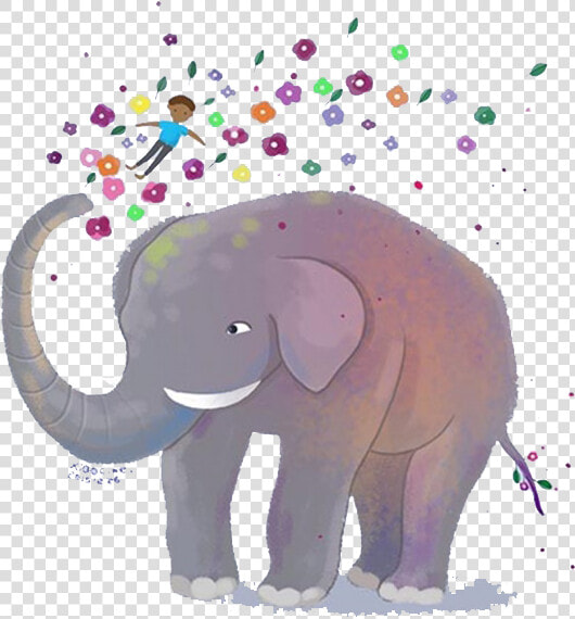 Clip Art Cute Elephant Illustration   Elephant Painting Cartoon Watercolor  HD Png DownloadTransparent PNG