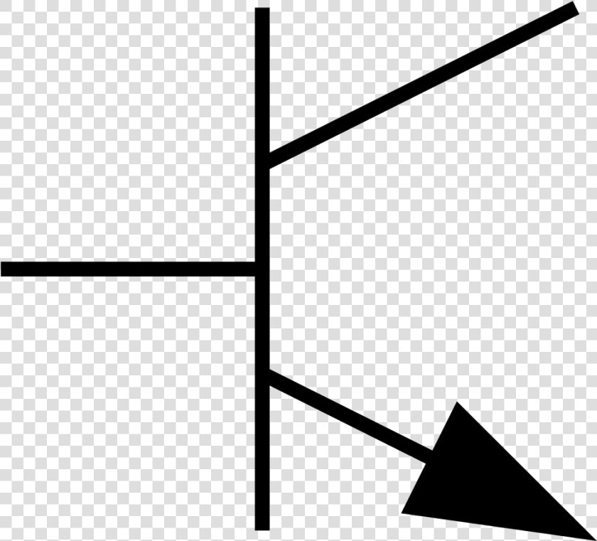 Npn Transistor Schematic Symbol  HD Png DownloadTransparent PNG